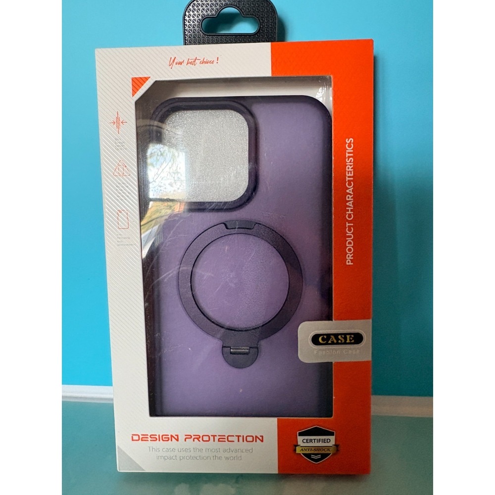 Max Case iPhone 15 Pro Max Case Purple Shockproof Silicone Rubber Cover